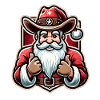 Joyeux cow-boy Père Noël élégant