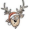 funny reindeer comic christmas icon cartoon