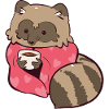 Cozy Coffee Raccoon