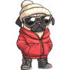 Pug Dog Winter