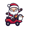 Penguin Santa Claus