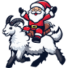 Bergziege Weihnachtsmann