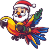 Parrot Santa Claus