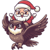 Eule Weihnachtsmann