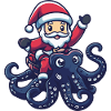 Octopus Santa Claus
