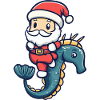 Seepferd Weihnachtsmann