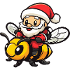 Biene Weihnachtsmann