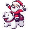 Polar Bear Santa Claus