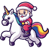 Einhorn Weihnachtsmann