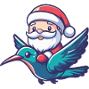 Kolibri Vogel Weihnachtsmann