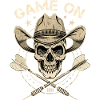 Dart Darts Cowboy Skull