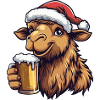 Camel Christmas Beer Funny