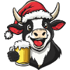 Vache Noël Bière Drôle