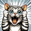 Shocked Cat Cats Gift