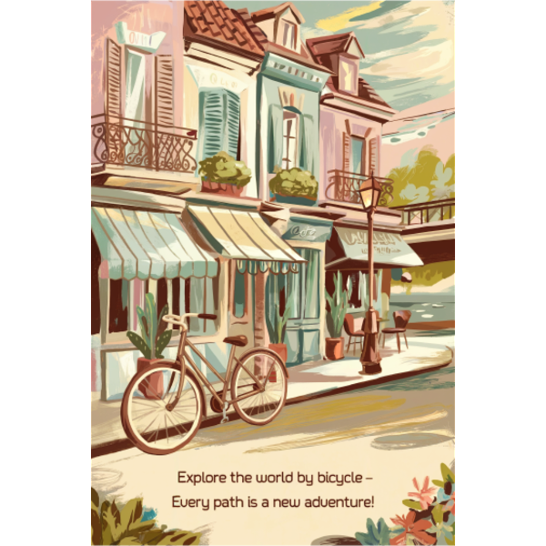 Koszulka "Explore the World by Bicycle"
