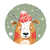 Christmas Deer - Round Design