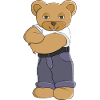 Teddy Bear with Arms Crossed