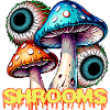 Psychedelic Mushrooms Eye Illusion Art