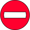 Durchgangsverbot Icon Rot