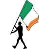 Flag Ireland Man Walking