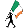 Drapeau Irlande Femme Marche