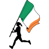 Flag Ireland Woman Running