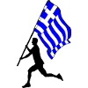 Flag Greece Man Running