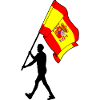 Flag Spain man walking