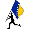 Drapeau Bosnie-Herzégovine homme courant