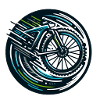 En logotyp för cyklister