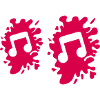 Musical note blobs