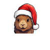 Weihnachtsoutfit Capybara