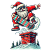 Christmas Santa Skateboarding Adventure