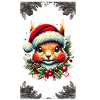 Fröhliche Weihnachten Eichhörnchen Kunstwerk