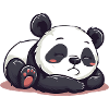 Cute Cartoon of a Sleeping Panda - Adorable design