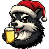 hérisson Noël bière drôle