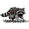 Christmas Lights Raccoon