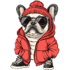 French Buldog Dog Winter