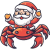 Crab Crab Santa Claus