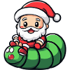 Worm Santa Claus