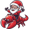 Lobster Crab Santa Claus