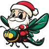 Libellule Père Noël