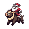Cochon Père Noël Sanglier