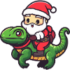 Caméléon Père Noël