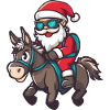 Donkey Santa Claus