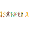 ISABELLA navnekunst med broderte blomster