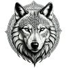 Wolf with Celtic Knot 01