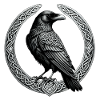 Raven with Celtic Knot 01