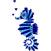 Seepferdchen blau