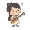 Ukulele Girl Graphic